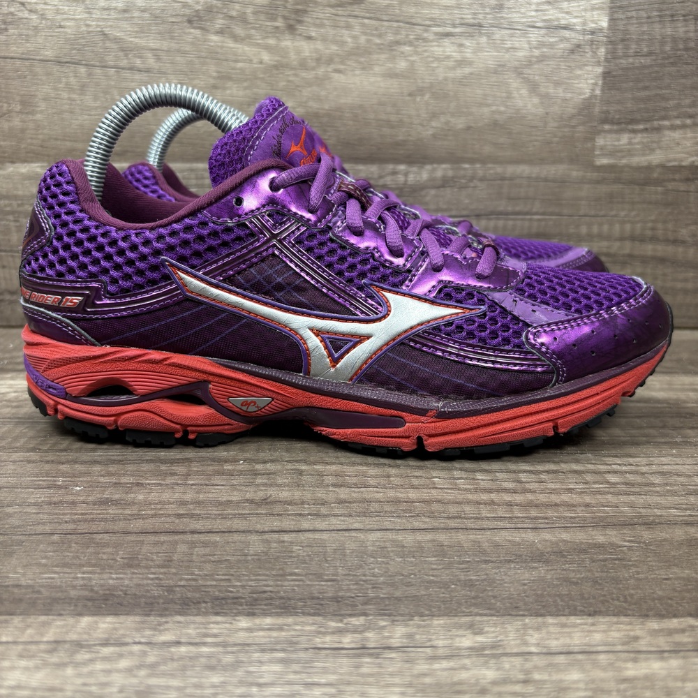 Mizuno Wave Rider 15 Purple Womens US Size 9 EUR 40 410460.7W73 Running Shoes